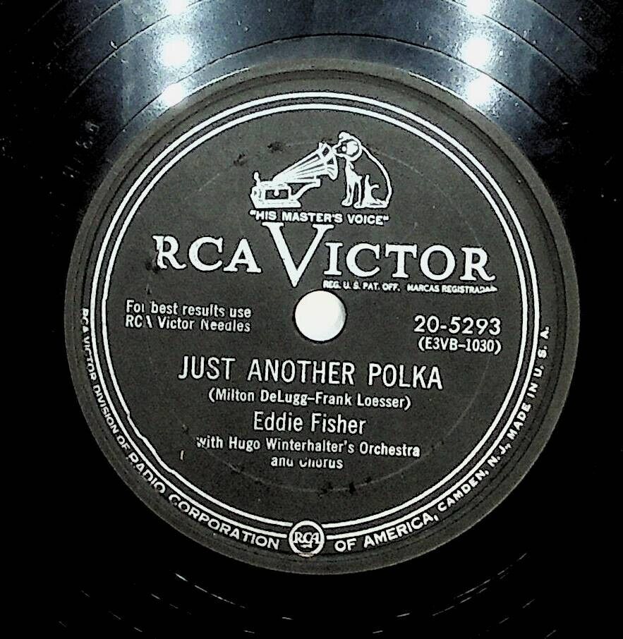 1953 Eddie Fisher Just Another Polka I\'m Walking Behind You 78 Record