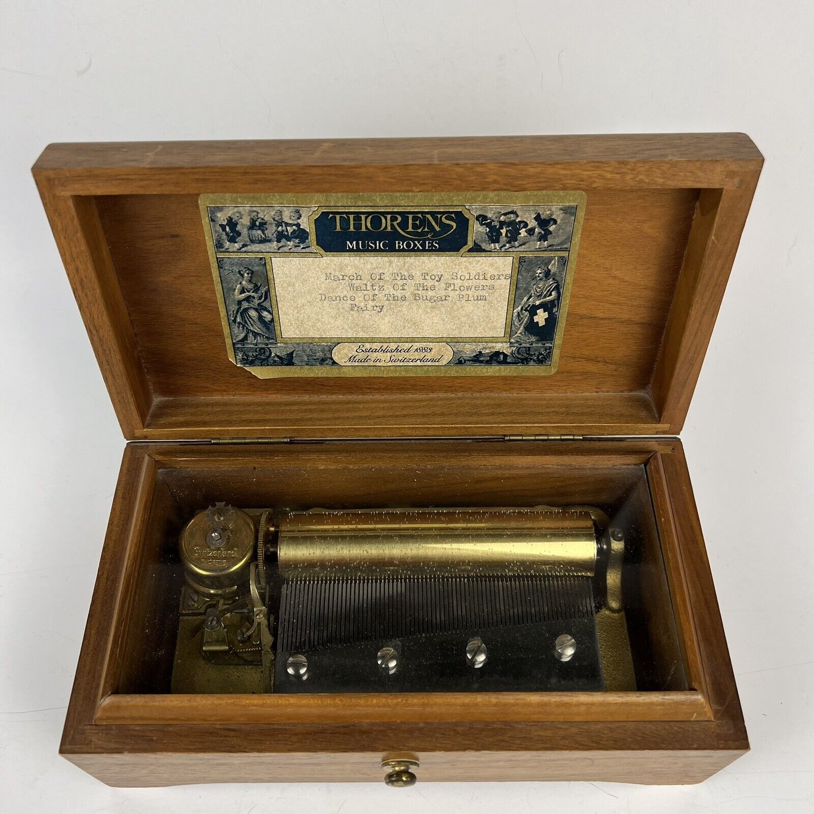 Vintage THORENS Music Box - Made In Switzerland - Needs Repair