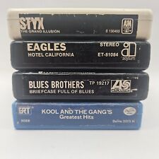 Vintage 8 Track Tapes Classic Rock Lot Of 4 STYX EAGLES KOOL GANG BLUES BROTHERS picture