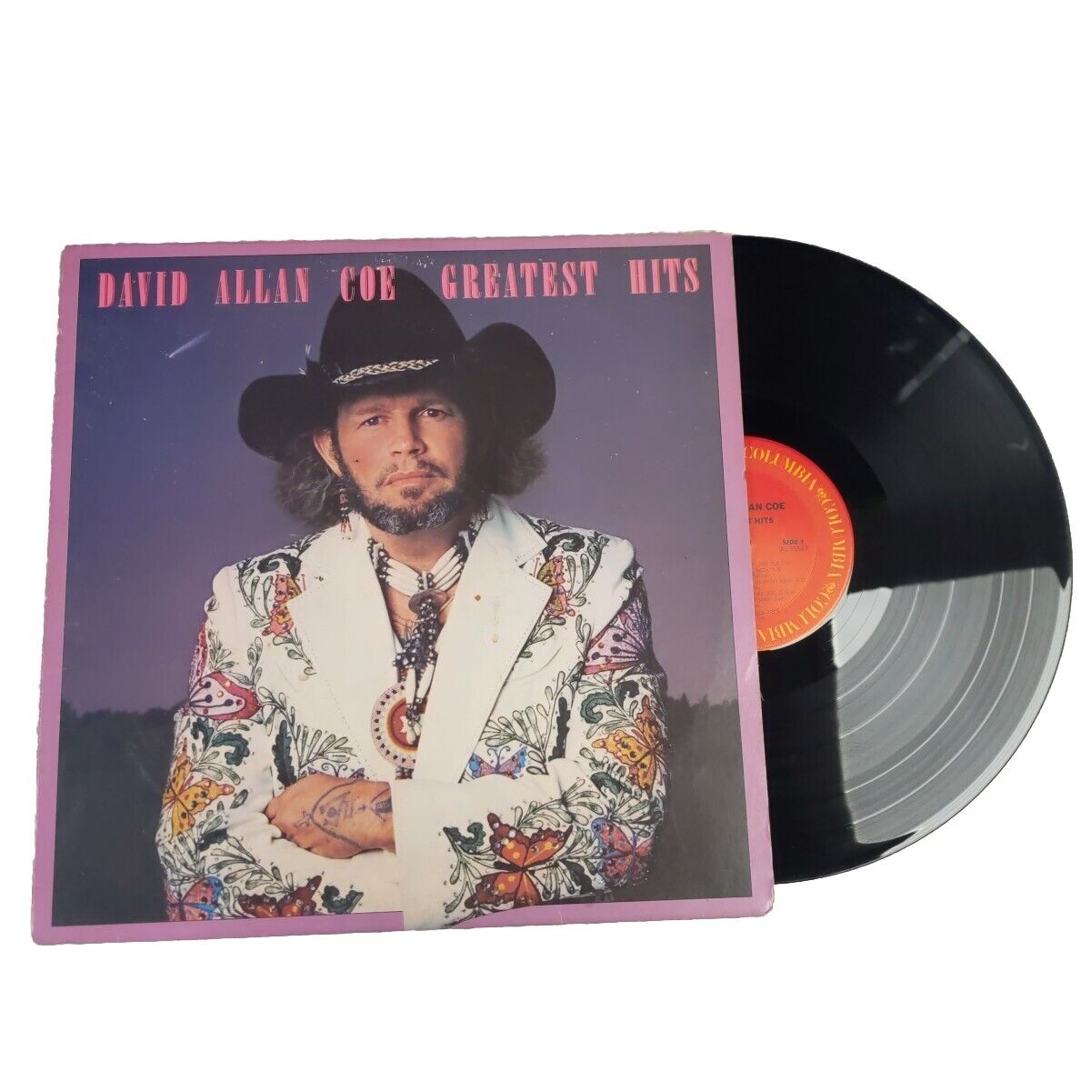 David Allan Coe - Greatest Hits Vinyl Record Country Outlaw PC 35627