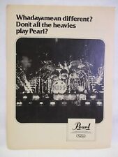 Pearl Drums KISS Peter Criss 1978 Vintage Print Ad Full Page Mini Poster ManCave picture