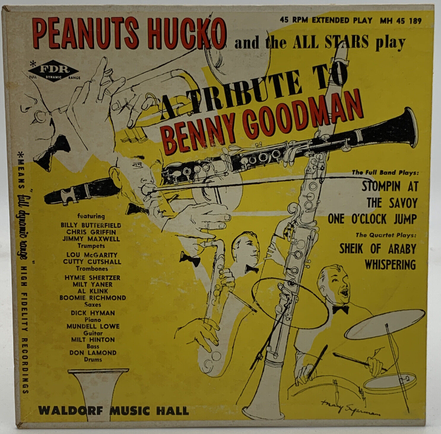 Peanuts Hucko & His All Stars 45 RPM Record A Tribute To Benny Goodman Vintage38