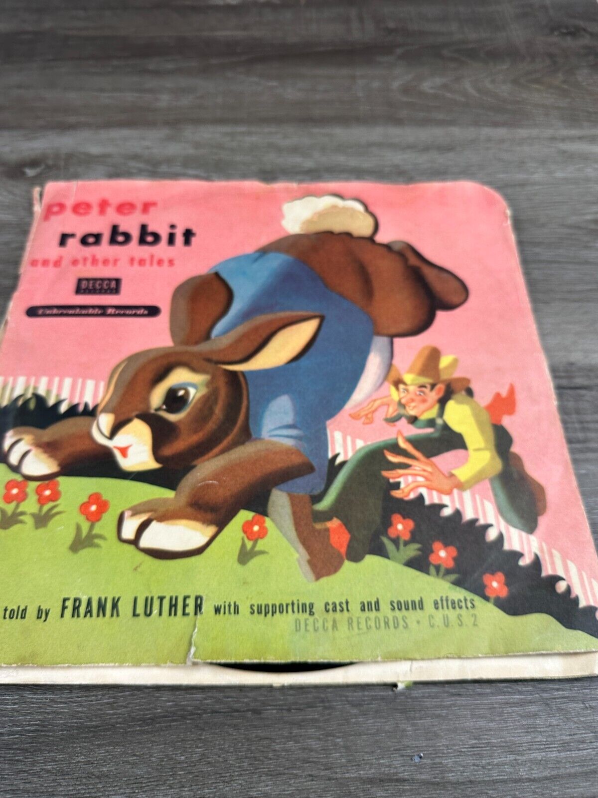 Peter Rabbit & Others Frank Luther  2 Reord Set Decca Records