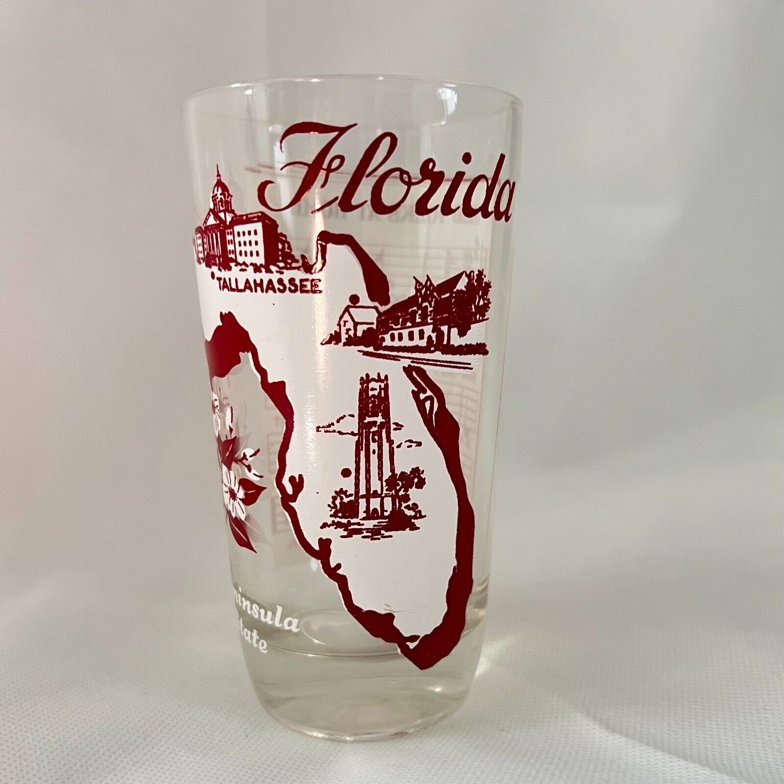 Florida Vintage Drinking Glass Song Lyrics Old Folks At Home Rare