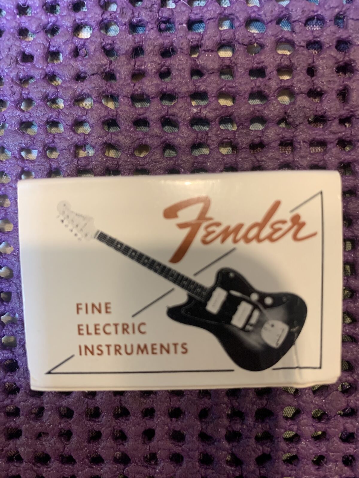 Vintage Fender Matchbox RARE Guitars Amplifiers Collectible.   Unused W/ Matches