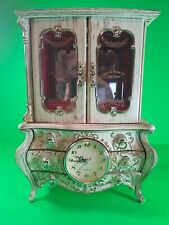 Vintage Ballerina Music Jewelry Box French style W/ Clock picture