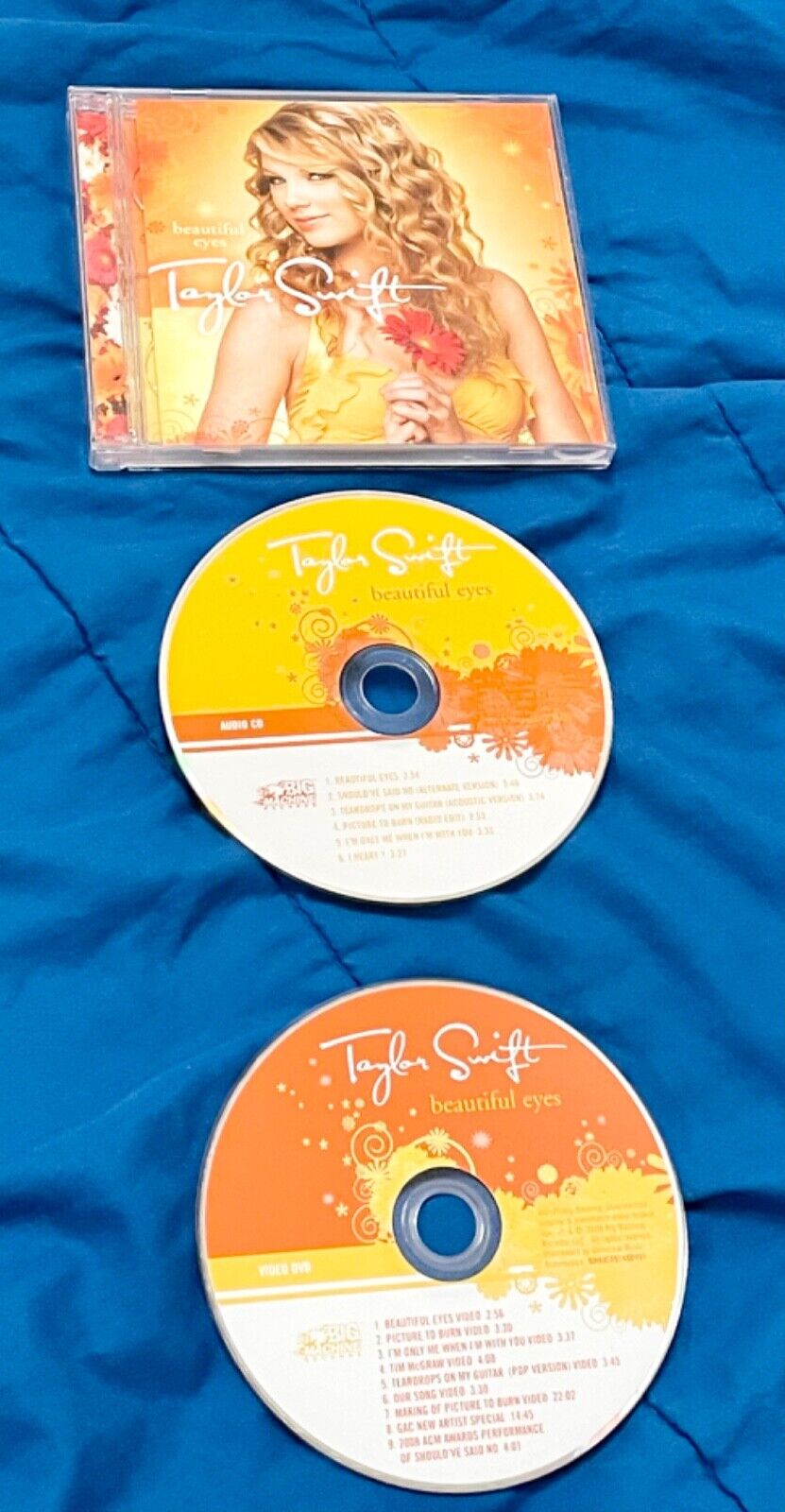 Taylor Swift Beautiful Eyes CD/DVD 2008 Big Machine Records Walmart Country Rare