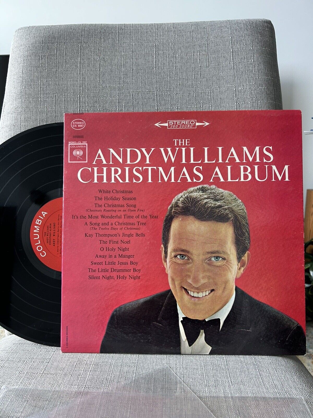 The Andy Williams Christmas Album iconic Columbia vinyl LP vintage 1963 two-eye
