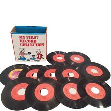 Vintage 1976 Lot Of 11 My Firat Record Collection 45RPM Vinyl Set Kids Classics picture