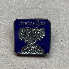 STATUS QUO QUO - (BLUE) MEMORABILIA rare small vintage enamel pin badge UK picture
