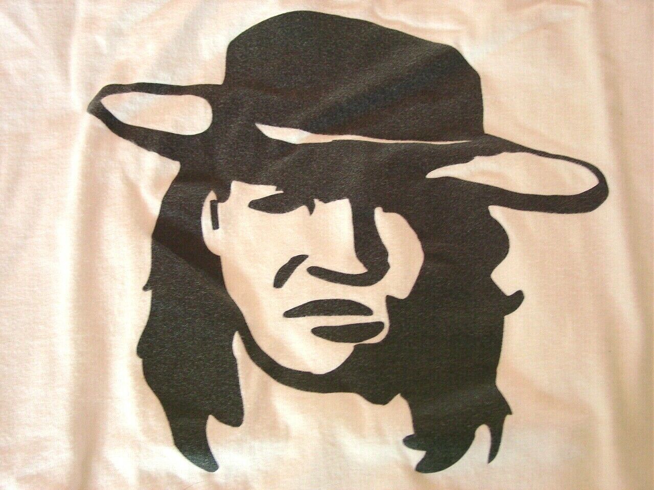 👀VINTAGE STEVIE RAY VAUGHN LG WHITE HANES BEEFY T SHIRT WILL NOT FADE LOOK👀