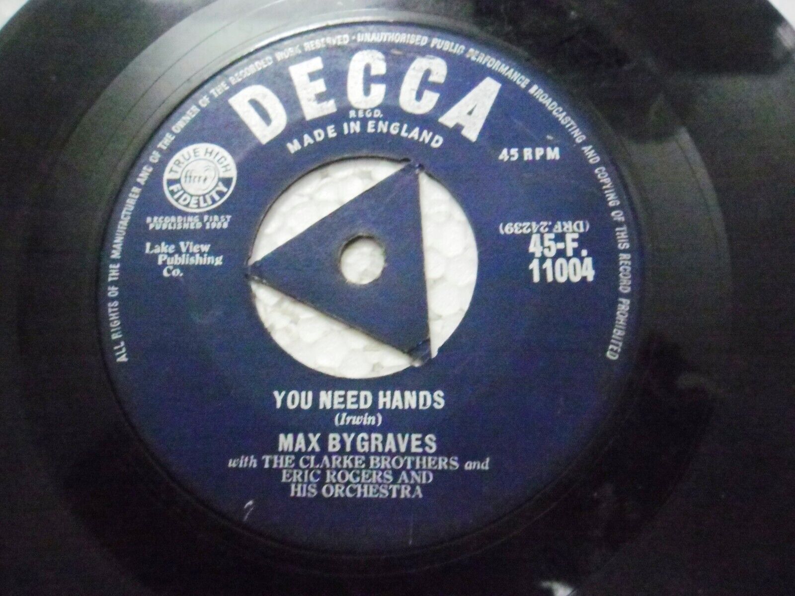 MAX BYGRAVES CLARKE BROTHERS & ERIC ROGERS & HIS ORCHESTRA  SINGLE ENGLAND VG+