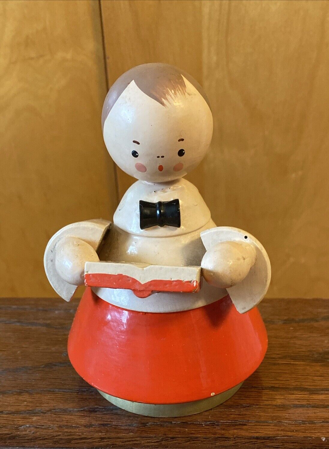 Vintage Christmas Music Figurine/ Choirboy/ Made In Italy