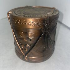 Continental Currency 1776 Drum Bicentennial Souvenir Coin Bank - Heavy Bronze picture
