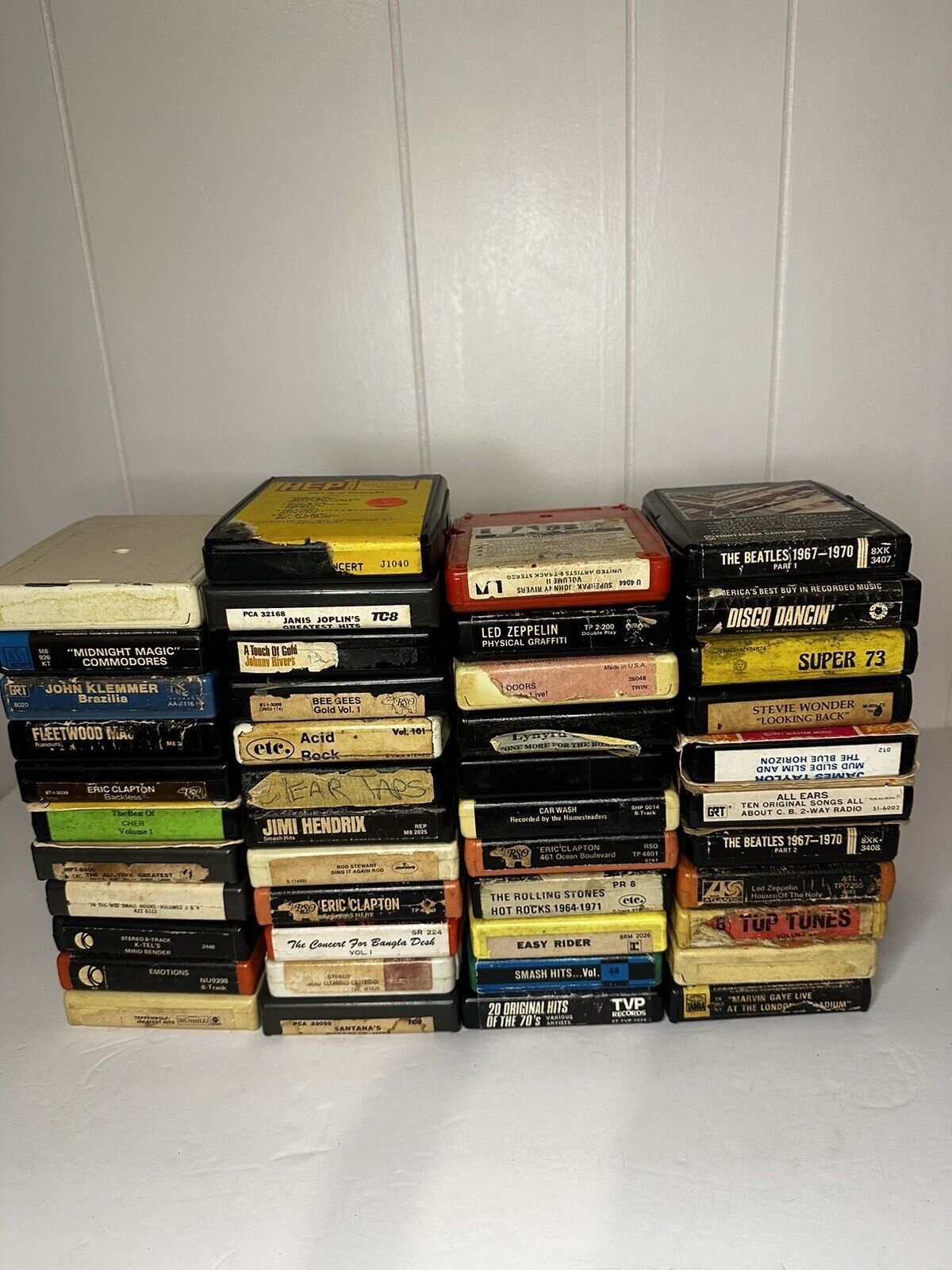 VTG 8 track tapes lot of 45 tapes mixed categories (untested)