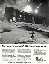 1980 Fender SRA 400 Stereo Power guitar amp ad 8 x 11 amplifier advertisement picture