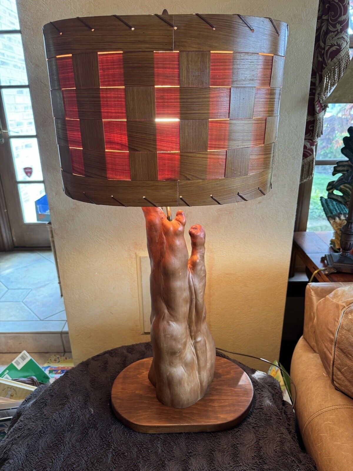 MCM Cypress Root  Lamp - Handcrafted Table Lamp Handmade Mint