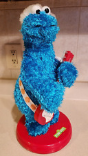 Gemmy Cookie Monster Sesame Street Santa Hat Guitar Christmas, Sings, Animated picture