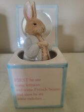 Vintage Beatrix Potter Peter Rabbit Music Box, Schmid, IOB w/Storybook picture