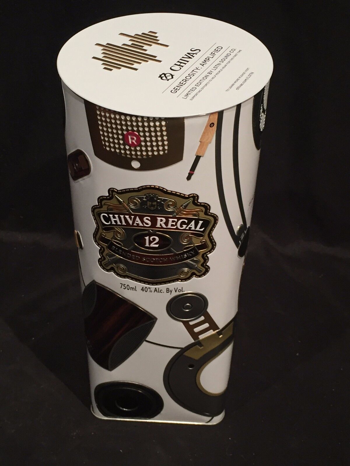 Chivas Regal Scotch Whisky Limited Edition Generosity Amplified LSTN Sound TIN