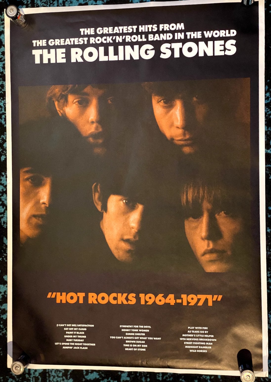 Rolling Stones Hot Rocks 1964 - 1971 Album promo poster RARE