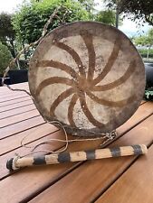 Antique Native American Drum ~ Spirit / Shaman Drum with drum stick picture
