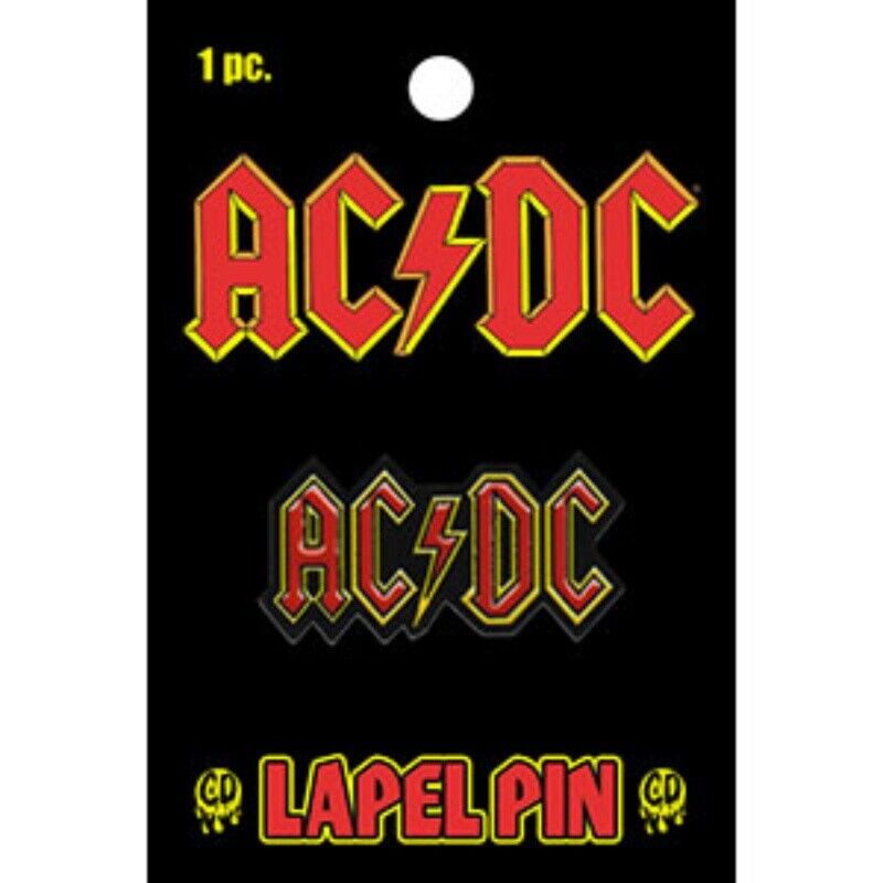 AC/DC Logo metal / enamel pin badge. Licensed 30mm x 15mm (cv)