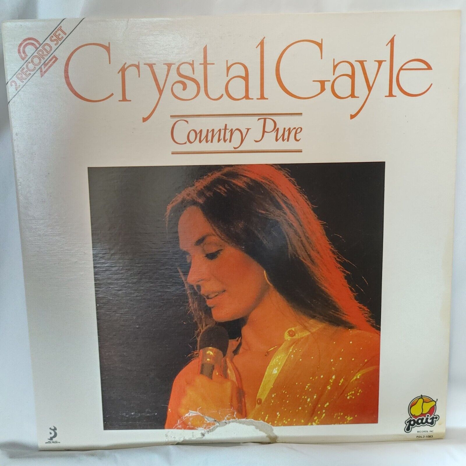 Vintage Crystal Gayle – Country Pure LP Vinyl Record 1984 PDL2-1083