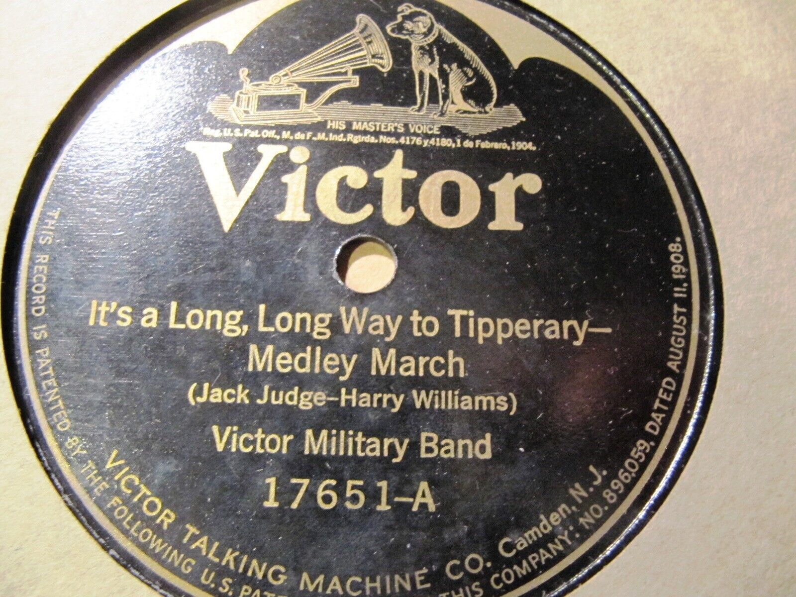 WW1 IT\'s A LONG WAY TO TIPPERARY Private Tommy Atkins VICTOR MILITARY BAND 17651