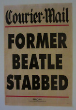 FORMER BEATLE STABBED (THE BEATLES) ORIGINAL INSTORE A2 PROMO POSTER picture
