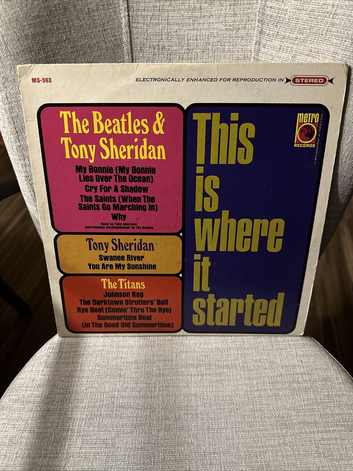 This Is Where It Started Tony Sheridan And The Beatles & More 1966 Stereo EX