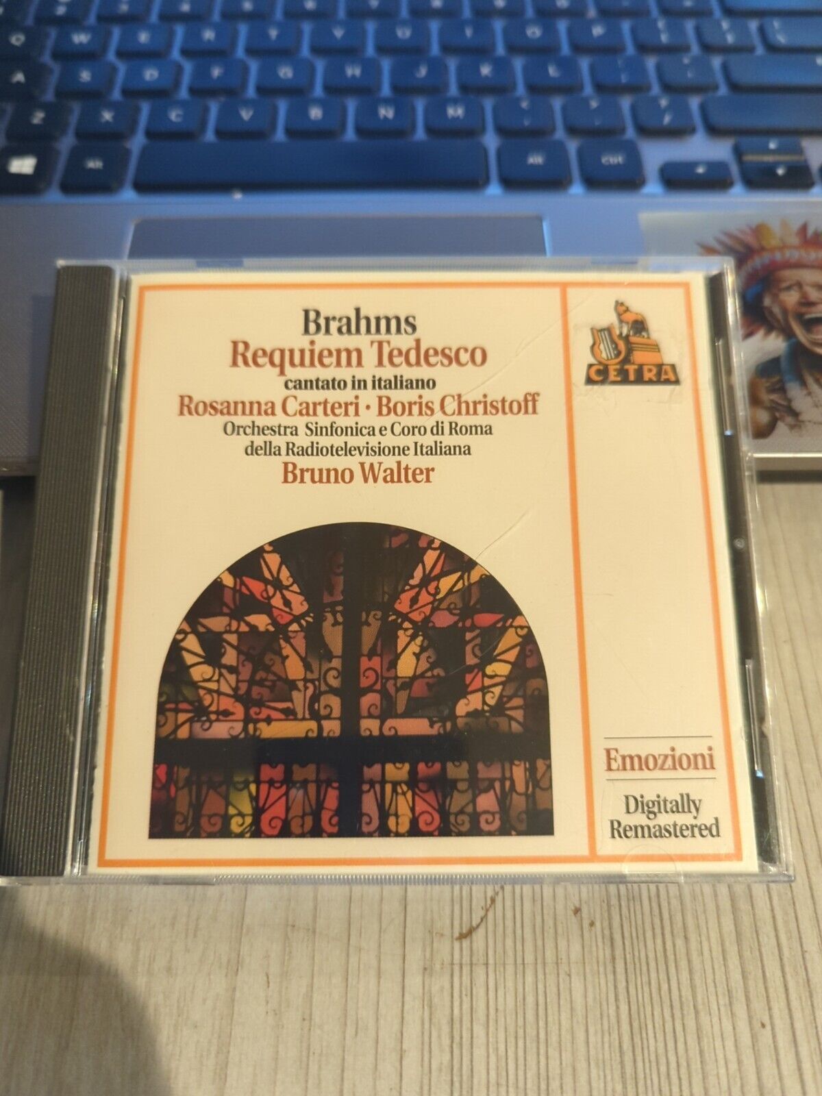 Opera CD2413 Brahms Requeim Tedesco Rosanna Carteri Boris Christoff Bruno Walter