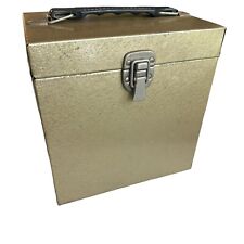 Vintage 1950's 1960's 45 rpm Record Case Metal Carrier with Index Card picture