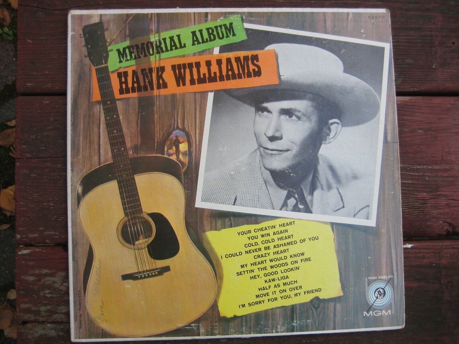 records lps vinyl vintage 1955 Hank Williams Memorial Album