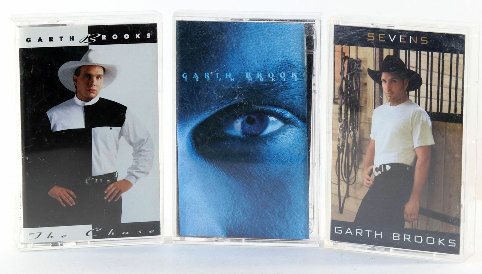 Garth Books Cassette Tapes Lot Of 3 Vintage Music The Chase, Fresh Horse, Sevens