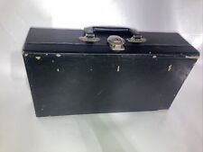 Vintage 24 Cassette Tape Carry Case Storage Briefcase Style Fleur de Lys pattern picture