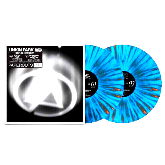 Linkin Park  PAPERCUTS- Sky Blue & Tangerine Splatter Vinyl 2LP NEW  SHIPS TODAY