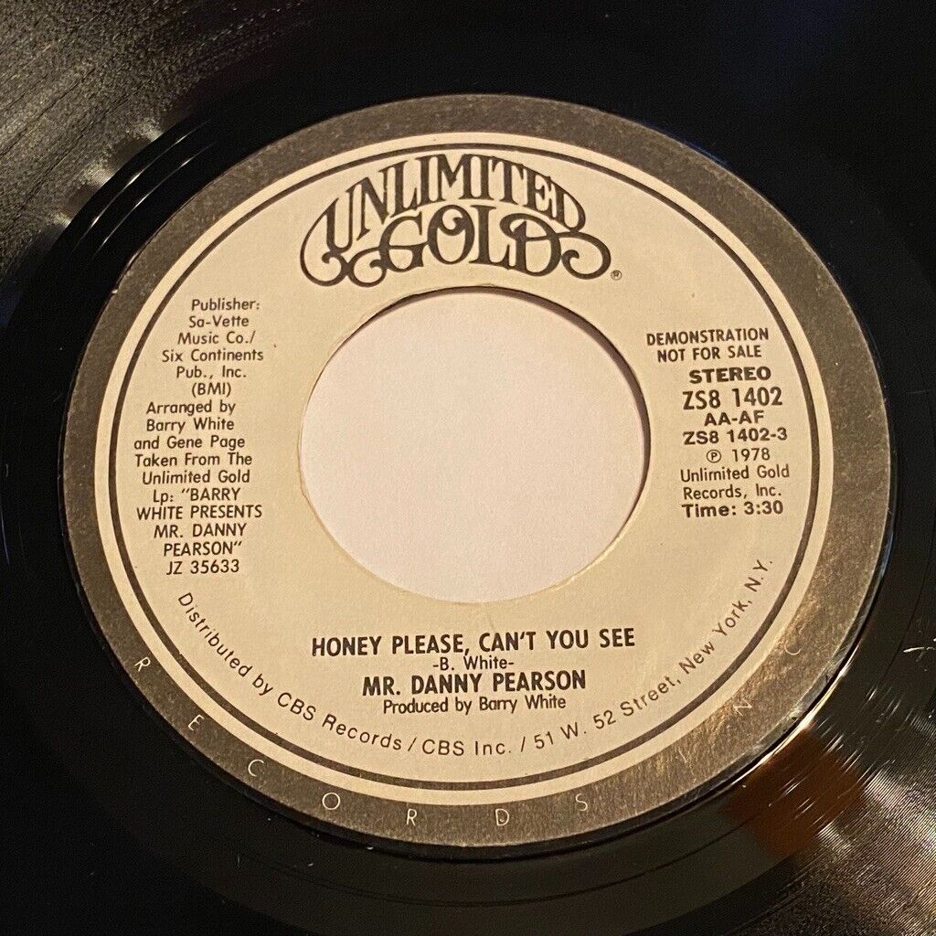 Mr. Danny Pearson: Honey Please, Can't You See / (Same) 45 - Soul