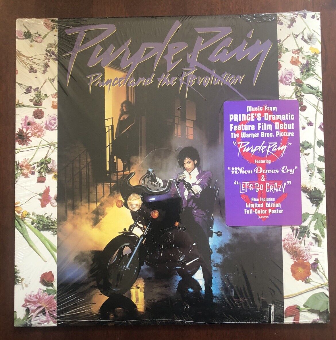 Prince Purple Rain LP Original Vinyl NM with Poster and Sticker On Cover Nice
