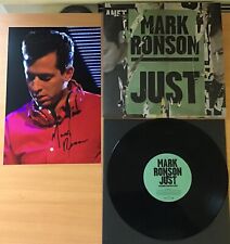 MARK RONSON,JUST,VINTAGE 2008 10” 45rpm + GENUINE HAND SIGNED PHOTO + COA picture