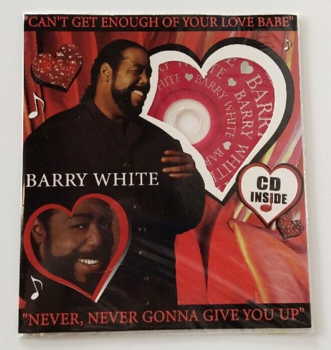 BARRY WHITE VINTAGE 2 HIT SONGS 1999 MUSIC CD VALENTINES DAY CARD NEW