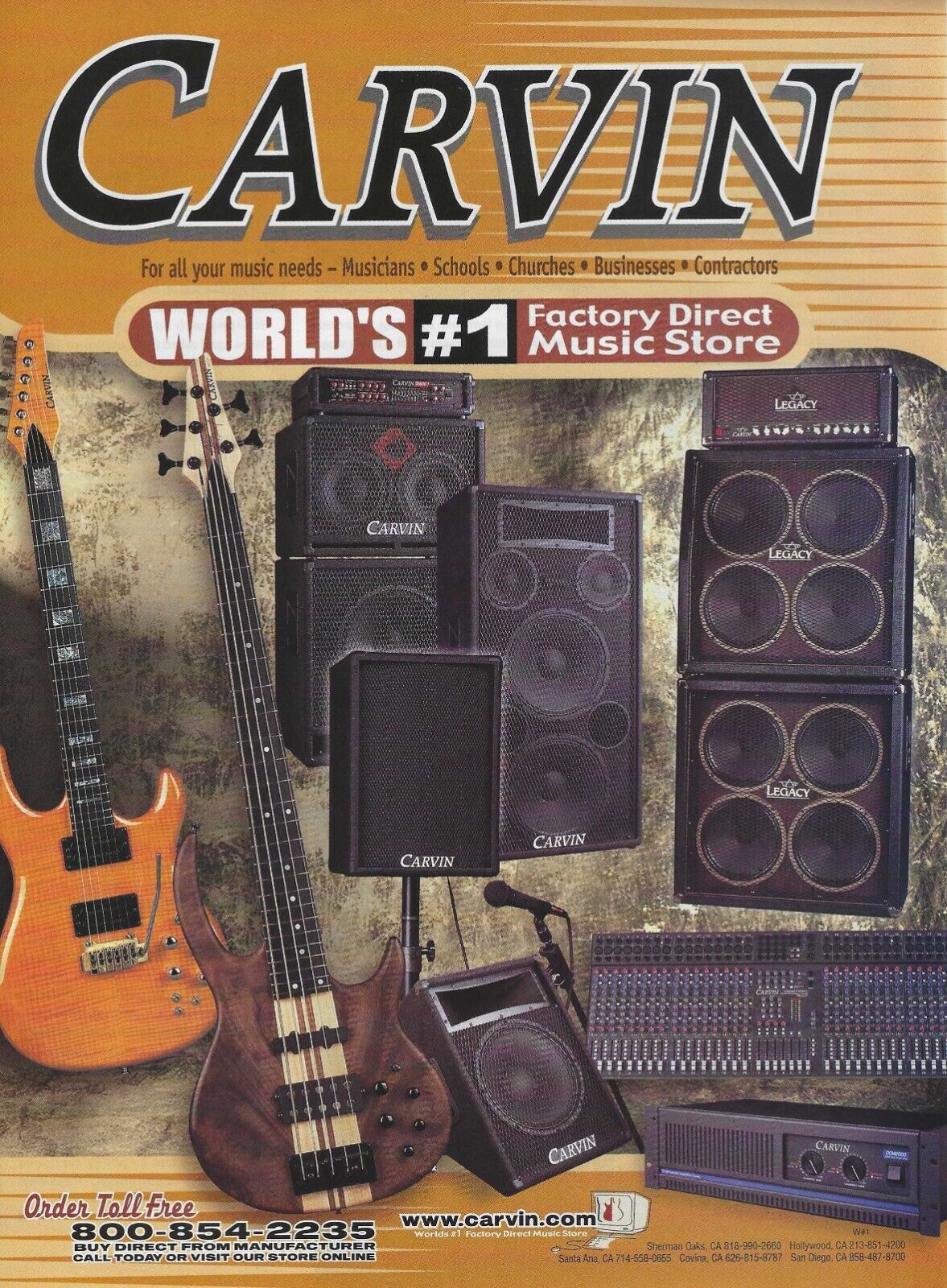 2001 Carvin Guitar Bass Amp Board Pictures Of Gear Vintage Photo Print Ad