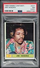 Jimi Hendrix 1969 Panini Cantanti #207 PSA 7 OC low pop Rock Guitar HOF picture