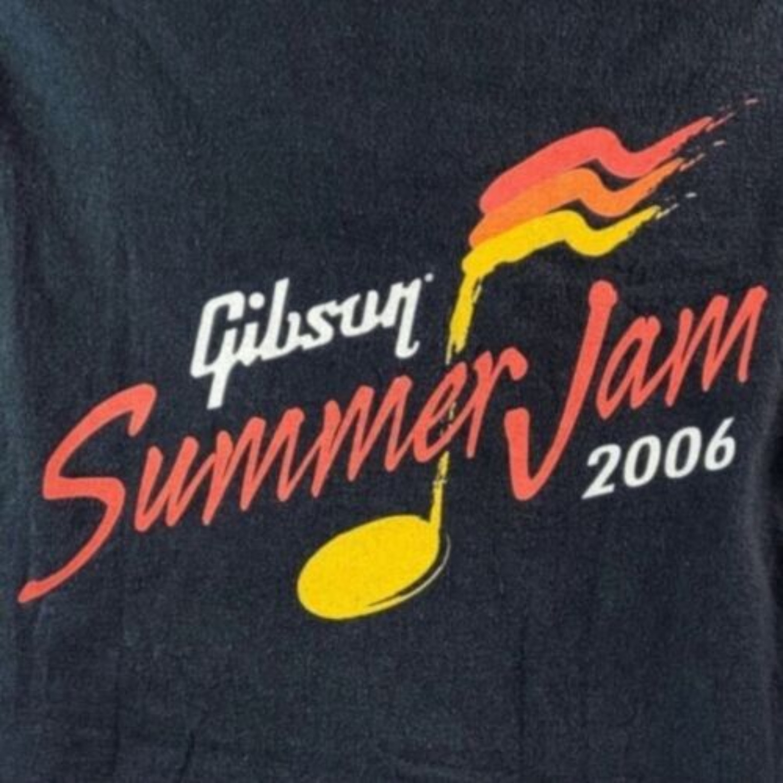 Gibson Custom Guitar LG Tee Shirt Summer Jam 2006 Music Event Black Heavyweight