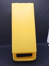 Yellow Tape Cassette Holder Storage Case Box 12 Vintage Retro 80’s Plastic Boots picture