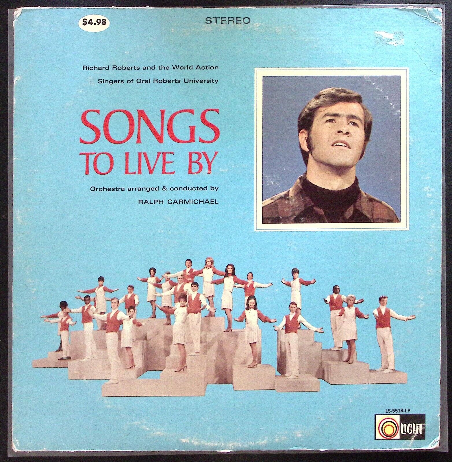 RICHARD ROBERTS ORAL ROBERTS SONGS TO LIVE BY RALPH CARMICHAEL VINYL LP 184-75