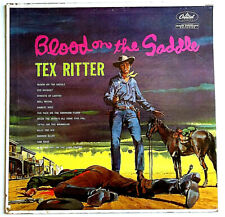 TEX RITTER - Blood on the Saddle - Vinyl LP 1960 Capital T1292 Mono Country  picture