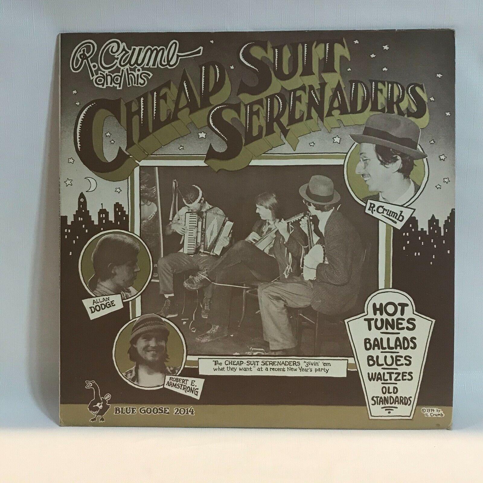 R. CRUMB & His Cheap Suit Serenaders Allan Dodge 1974 Blue Goose vinyl LP