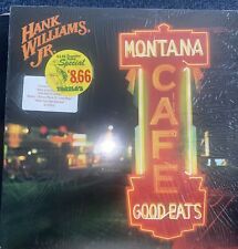 Vintage 1986 HANK WILLIAMS JR Vinyl Record LP MONTANA CAFE In Shrink picture