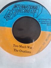 The Ovations Too Much War Original Jamaican 1978 Inter records LTD Mega Rare picture